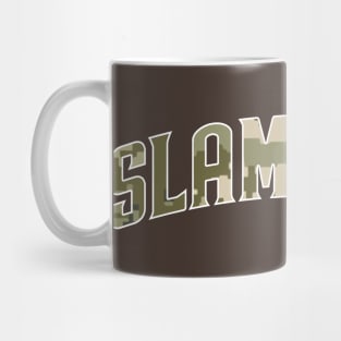 slam diego curve path green army pattern Mug